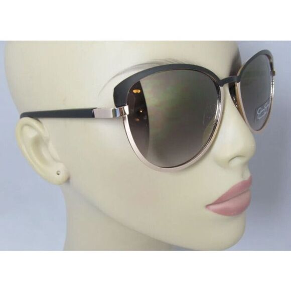 Jessica Simpson J5316 OXGD Black & Gold Cat Eye Sunglasses Black Arms NWT - Picture 8 of 8